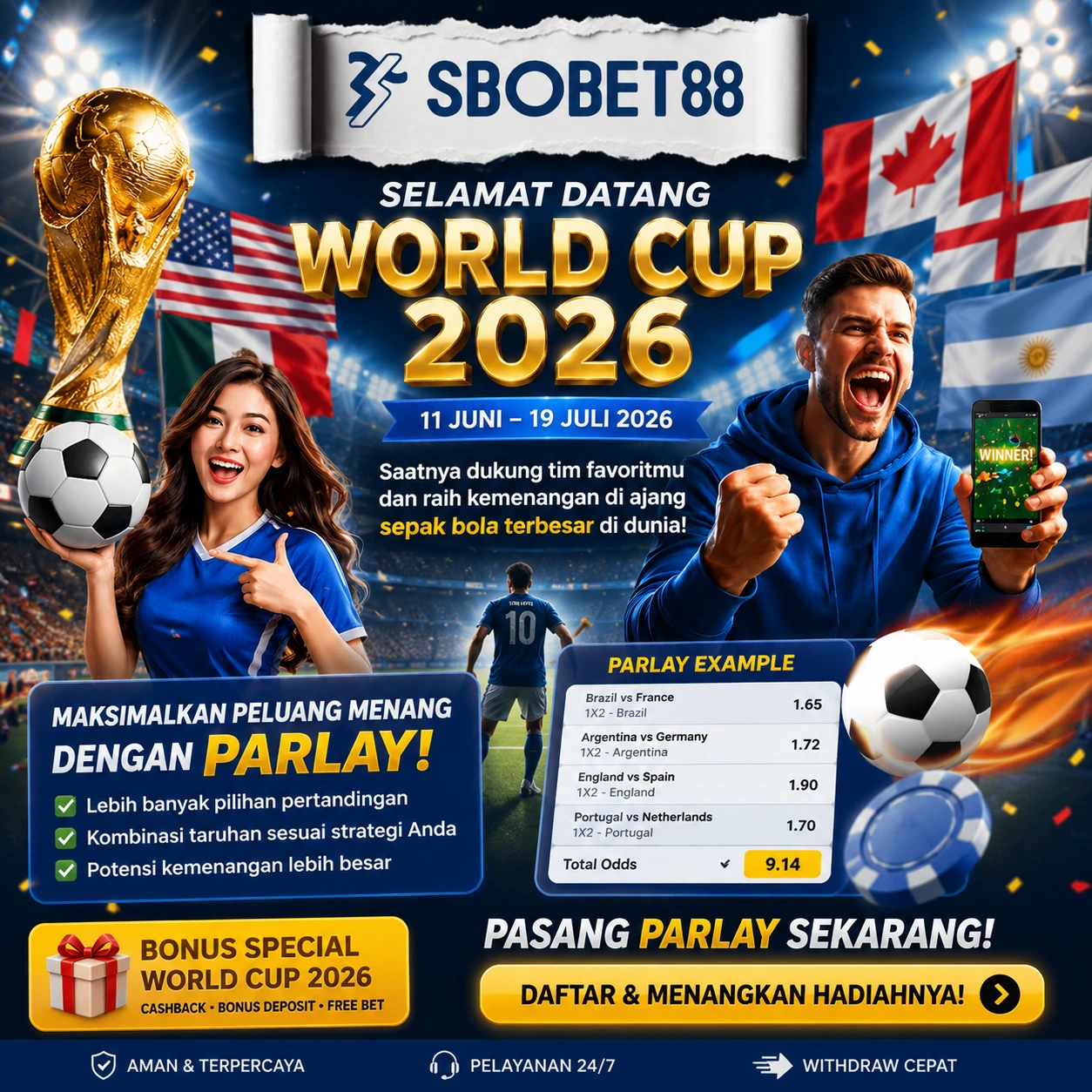 SBOBET88: Menyambut World Cup 2026 Parlay Terbesar